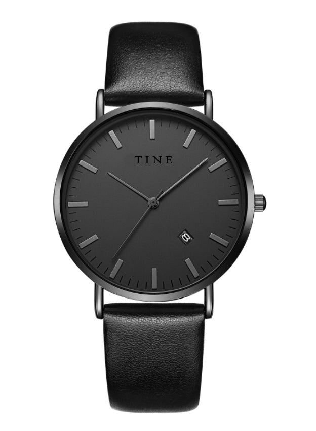 Elegant Men's Quartz Watch with Stainless Steel Strap