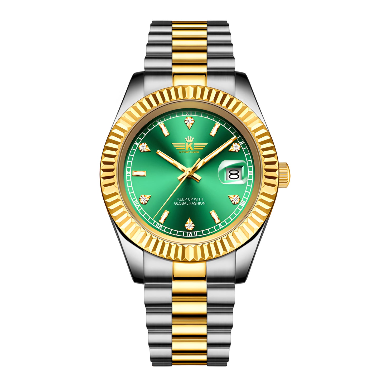 Elegant Mens Steel Band Roman Numeral Watch