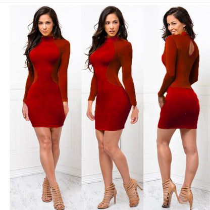 Elegant Mesh Splicing Dress