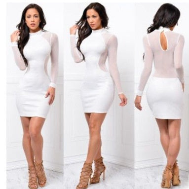 Elegant Mesh Splicing Dress