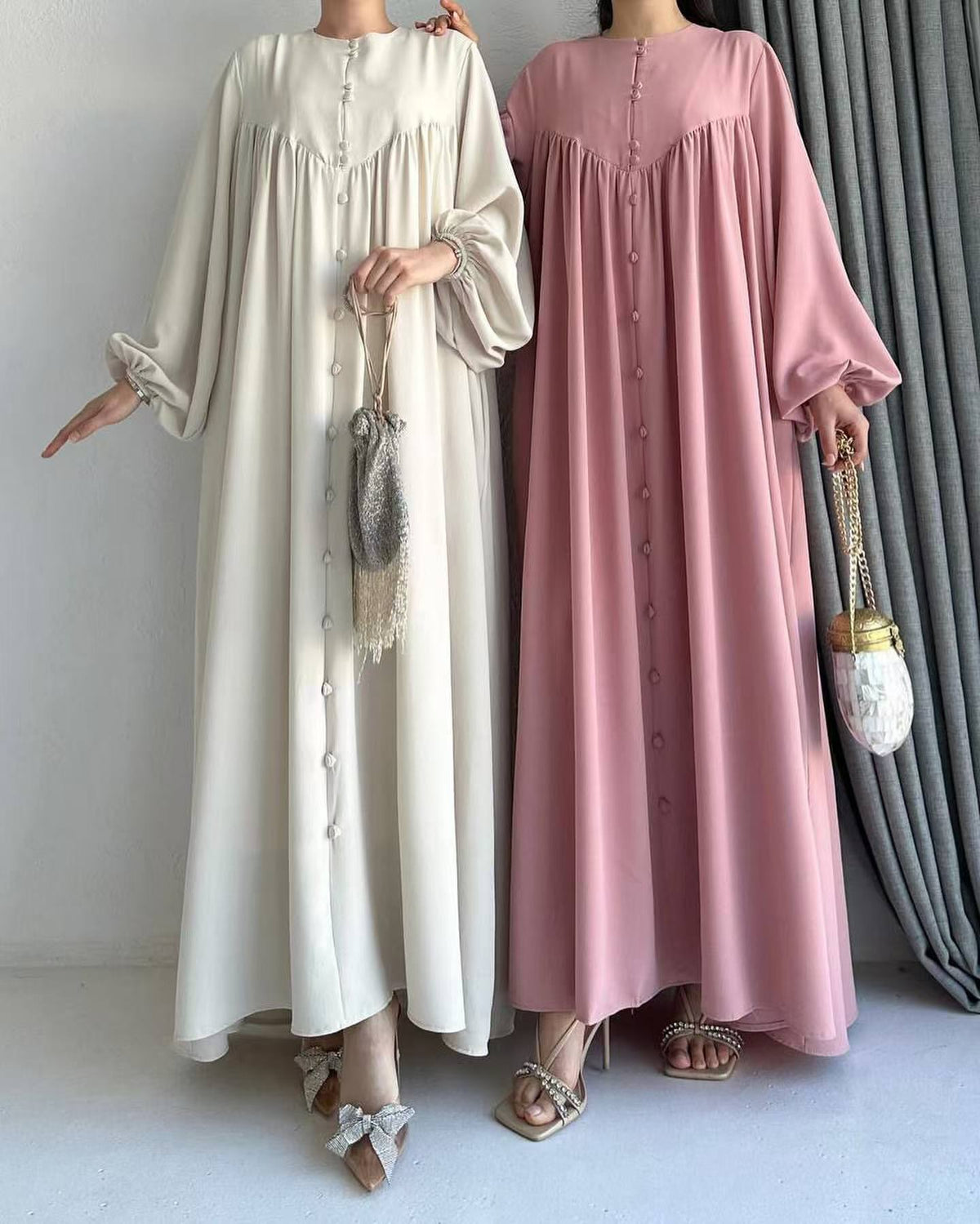 Elegant Muslim Dress with A-line Silhouette