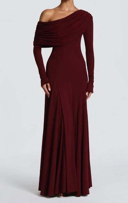 Elegant Off-Shoulder Bodycon Evening Gown