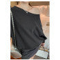 Elegant Off-Shoulder Loose Sweatshirt