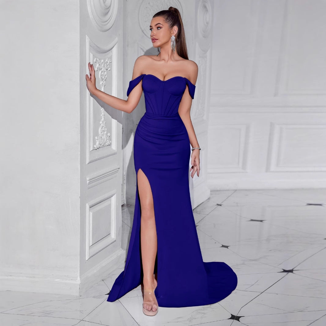 Elegant One-Shoulder Evening Dress