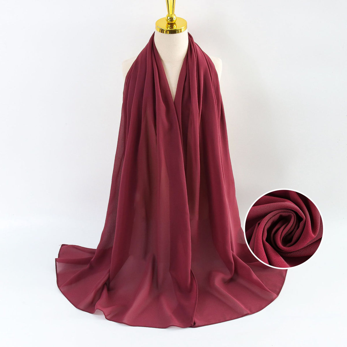 Elegant Pearl Chiffon Scarf for Women