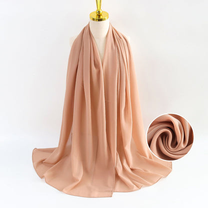 Elegant Pearl Chiffon Scarf for Women