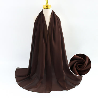 Elegant Pearl Chiffon Scarf for Women