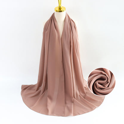 Elegant Pearl Chiffon Scarf for Women