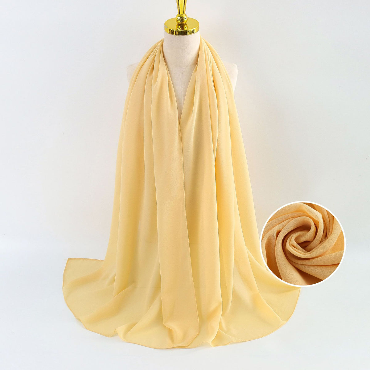 Elegant Pearl Chiffon Scarf for Women