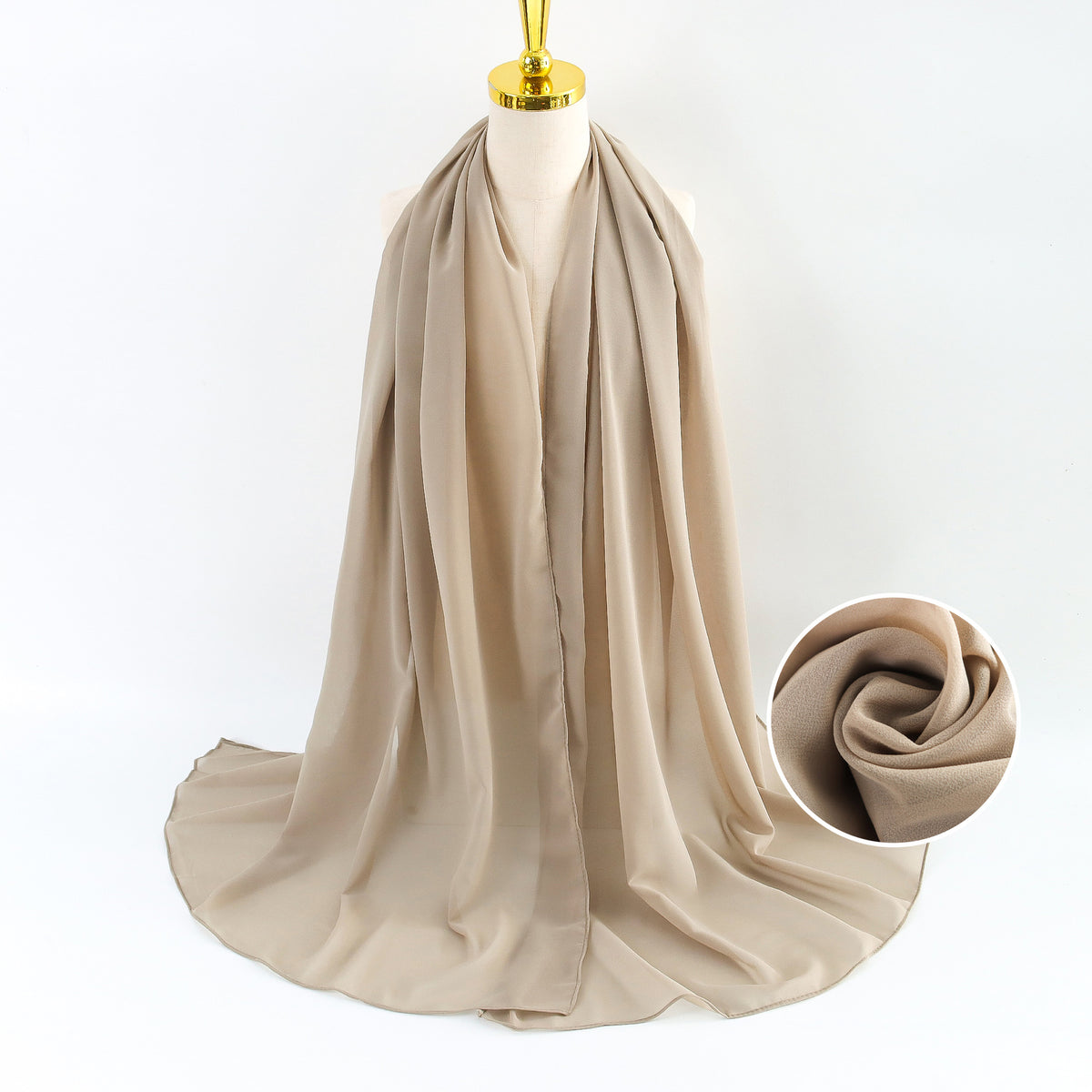 Elegant Pearl Chiffon Scarf for Women