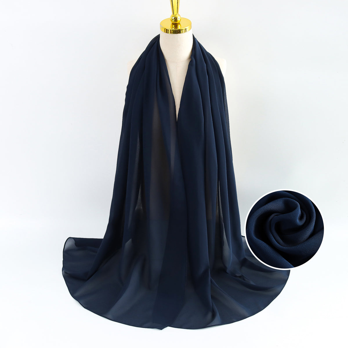 Elegant Pearl Chiffon Scarf for Women