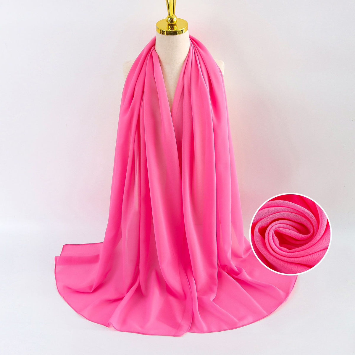 Elegant Pearl Chiffon Scarf for Women