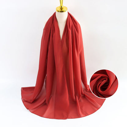 Elegant Pearl Chiffon Scarf for Women
