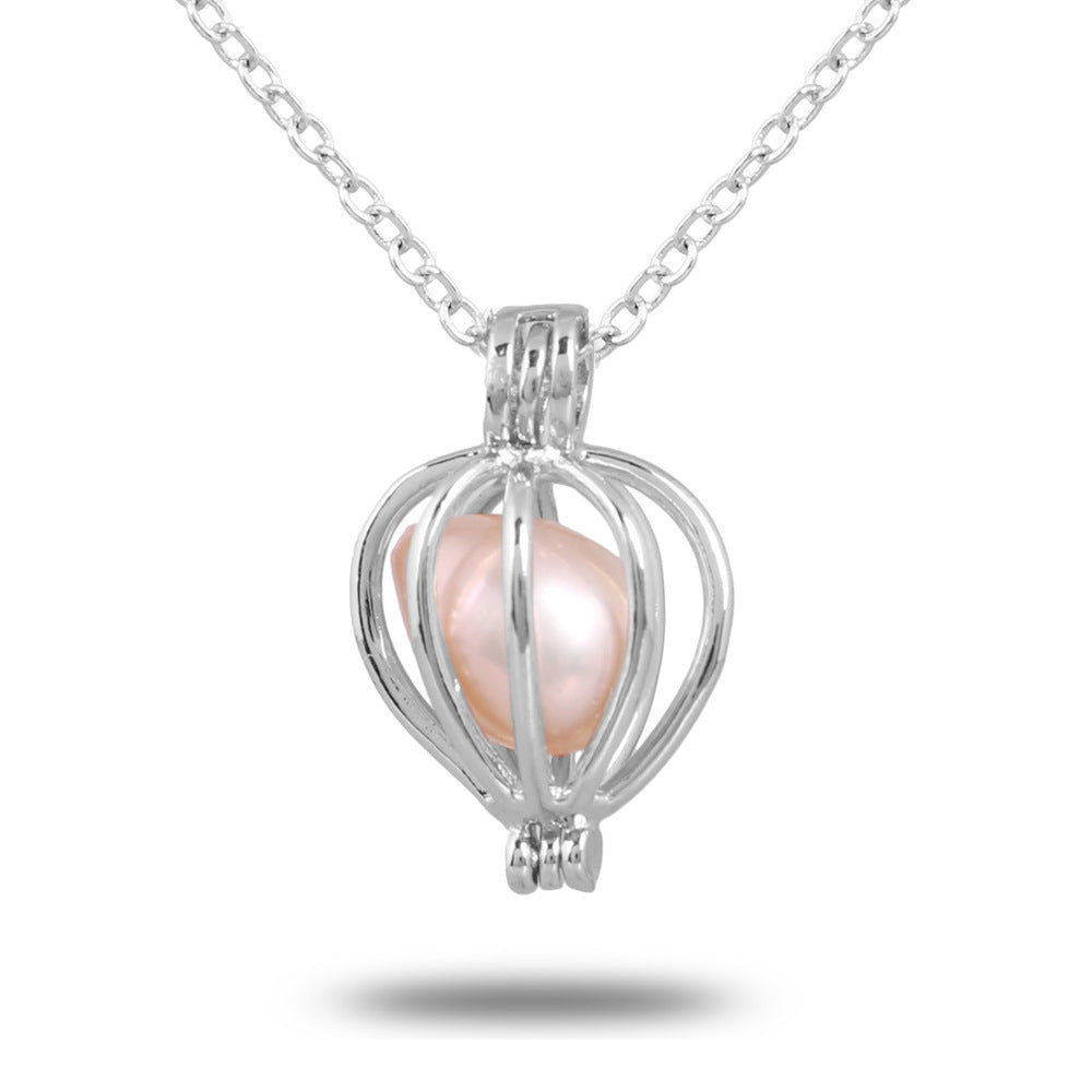 Elegant Pearl Necklace with Oyster Pendant