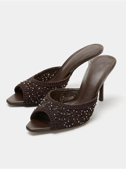Elegant Peep-Toe Stiletto Heels