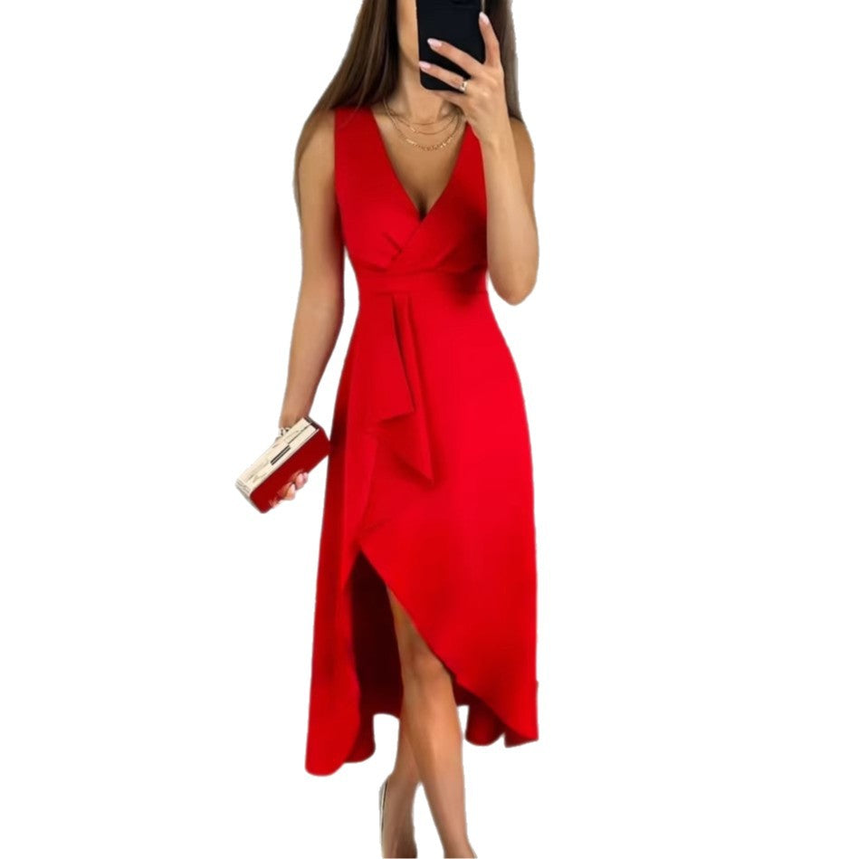 Elegant Pleated Sleeveless Dress