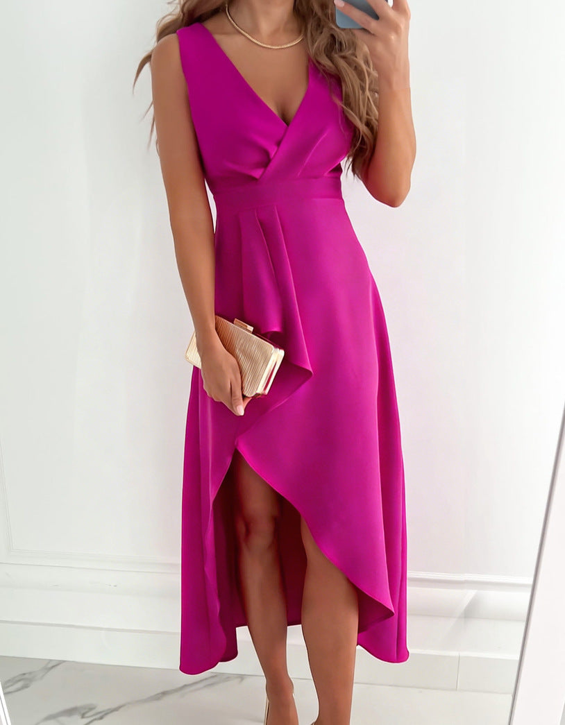 Elegant Pleated Sleeveless Dress