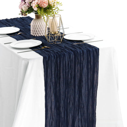 Elegant Pleated Voile Table Runner
