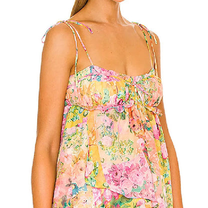 Elegant Printed Strap Dress