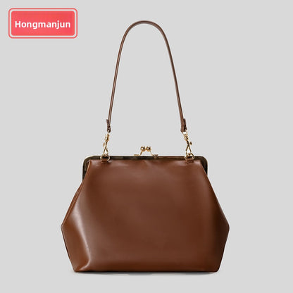 Elegant PU Leather Clutch Bag with Detachable Strap