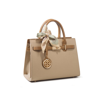 Elegant PU Leather Crossbody Handbag with Bow Detail