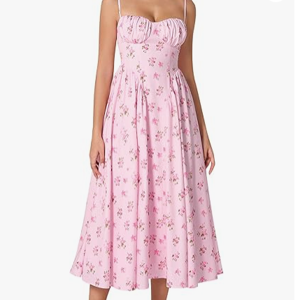 Elegant Retro Spaghetti Strap Dress