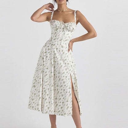 Elegant Retro Spaghetti Strap Dress
