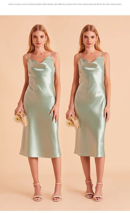 Elegant Satin Evening Dress for Formal Events