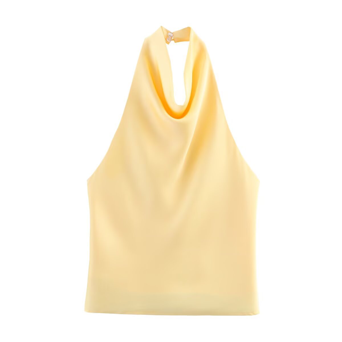 Elegant Satin Halter Neck Top