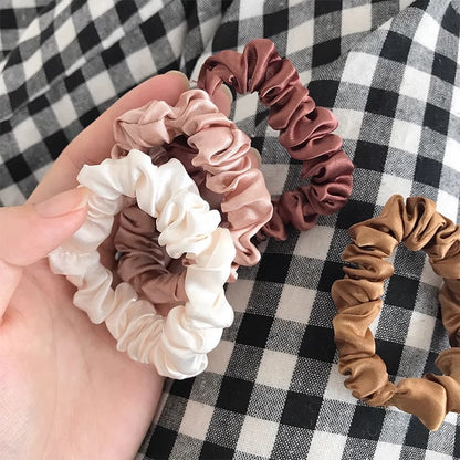 Elegant Satin Scrunchies 6-Pack