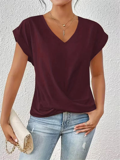 Elegant short-sleeved top