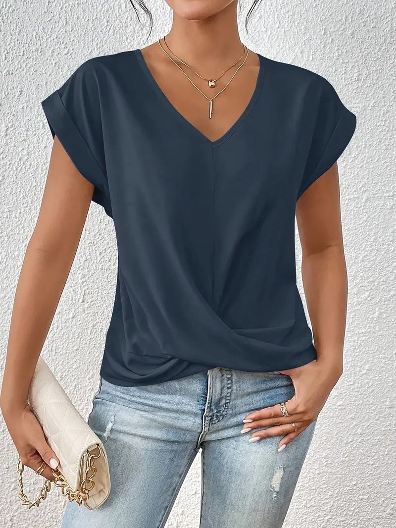 Elegant short-sleeved top
