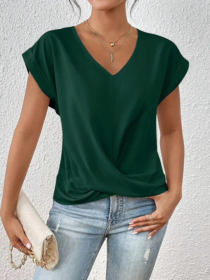 Elegant short-sleeved top