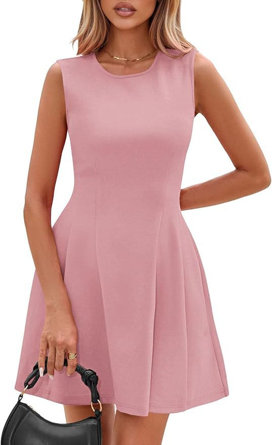 Elegant Sleeveless A-Line Dress