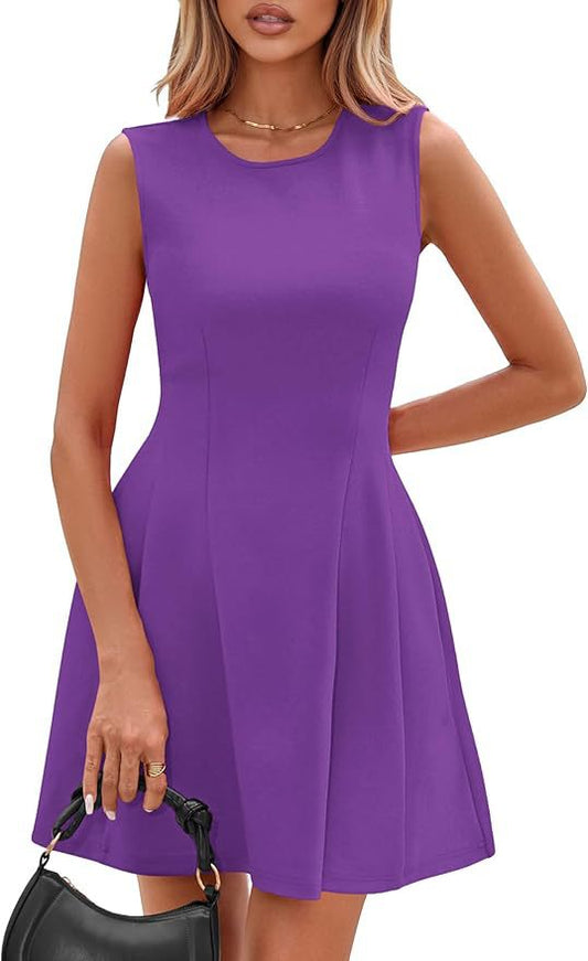Elegant Sleeveless A-Line Dress