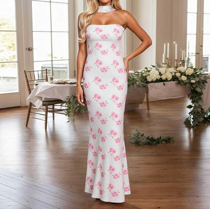 Elegant Sleeveless Bodycon Dress with Ribbon Detail