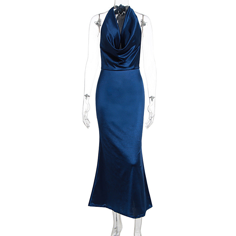 Elegant Sleeveless Halter Neck Dress
