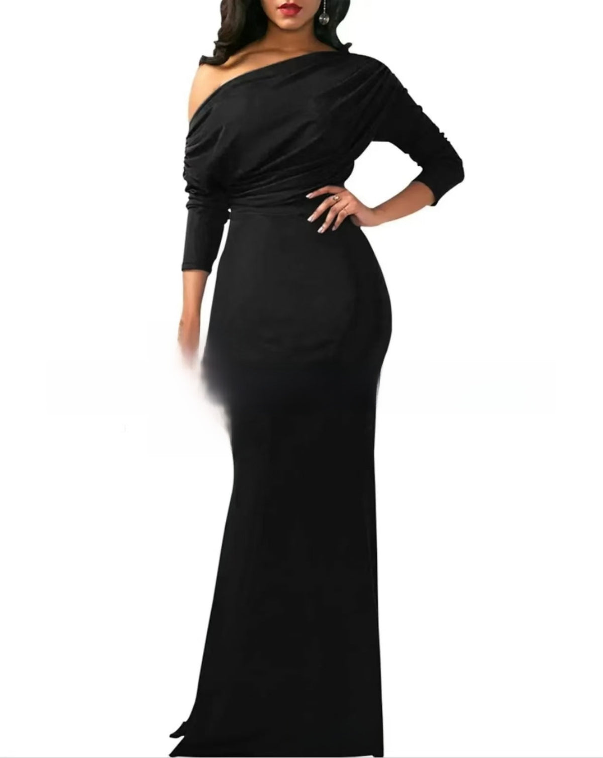 Elegant Sleeveless Off-Shoulder Long Dress