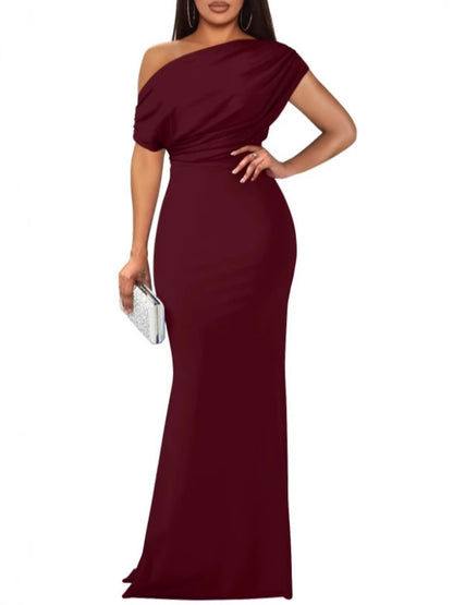Elegant Sleeveless Off-Shoulder Long Dress