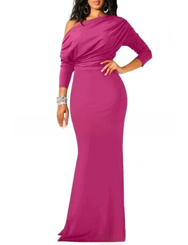 Elegant Sleeveless Off-Shoulder Long Dress