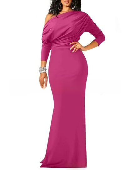Elegant Sleeveless Off-Shoulder Long Dress