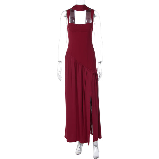 Elegant Sleeveless Ribbon Dress