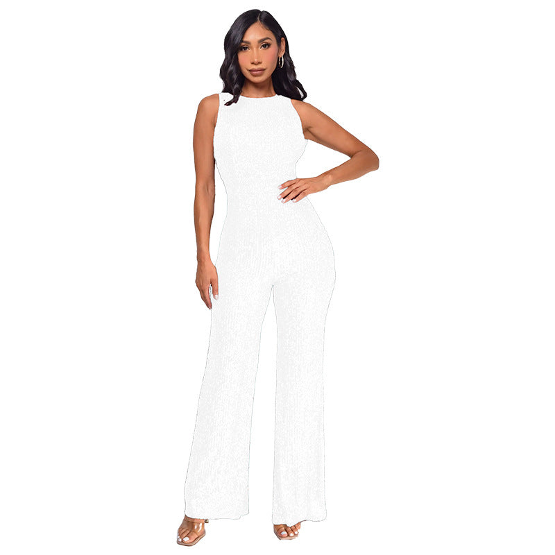 Elegant Sleeveless Sequined Jumpsuit for Women