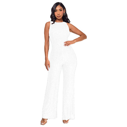 Elegant Sleeveless Sequined Jumpsuit for Women