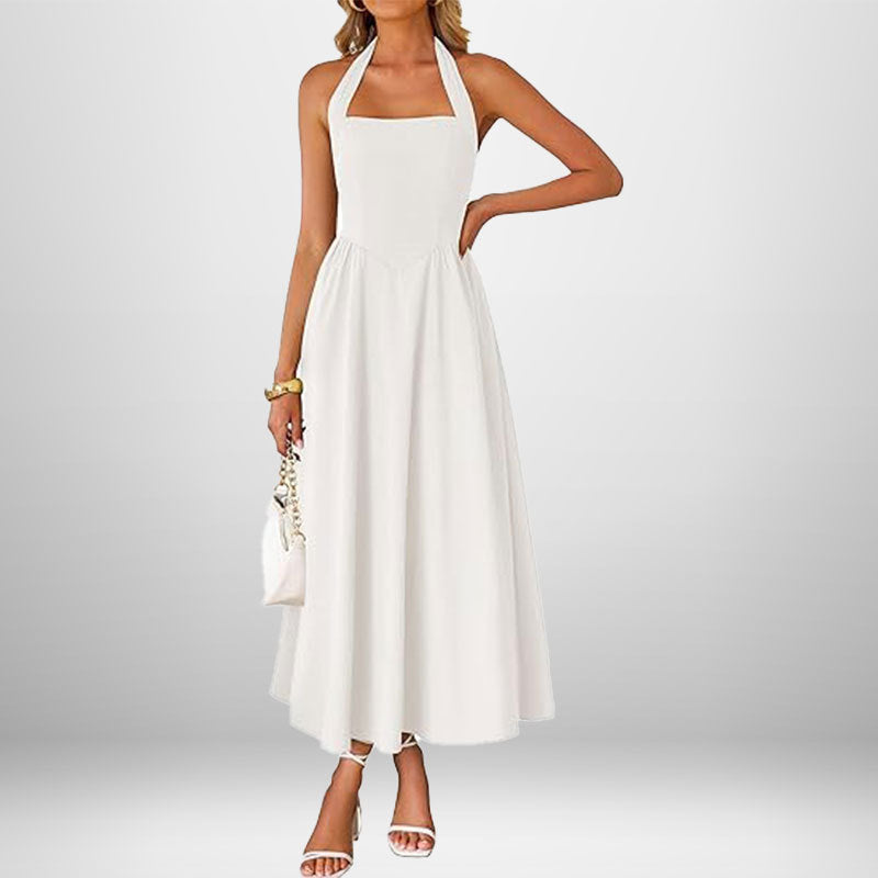 Elegant Sleeveless V-Neck Long Dress
