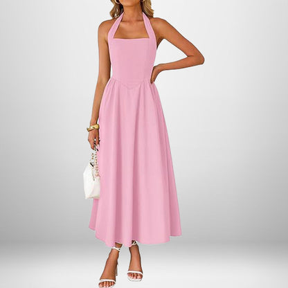 Elegant Sleeveless V-Neck Long Dress
