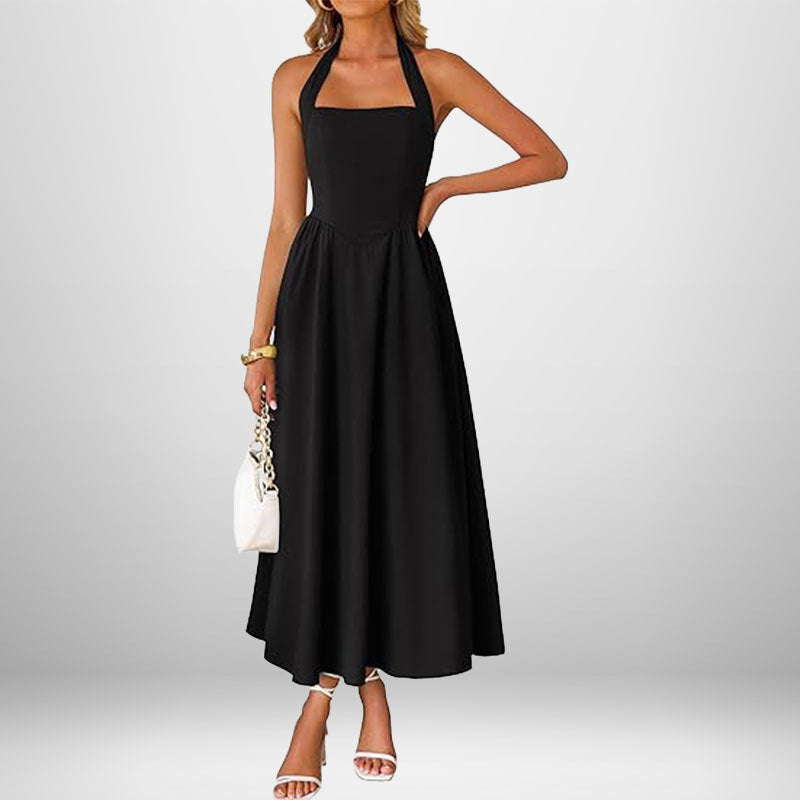 Elegant Sleeveless V-Neck Long Dress