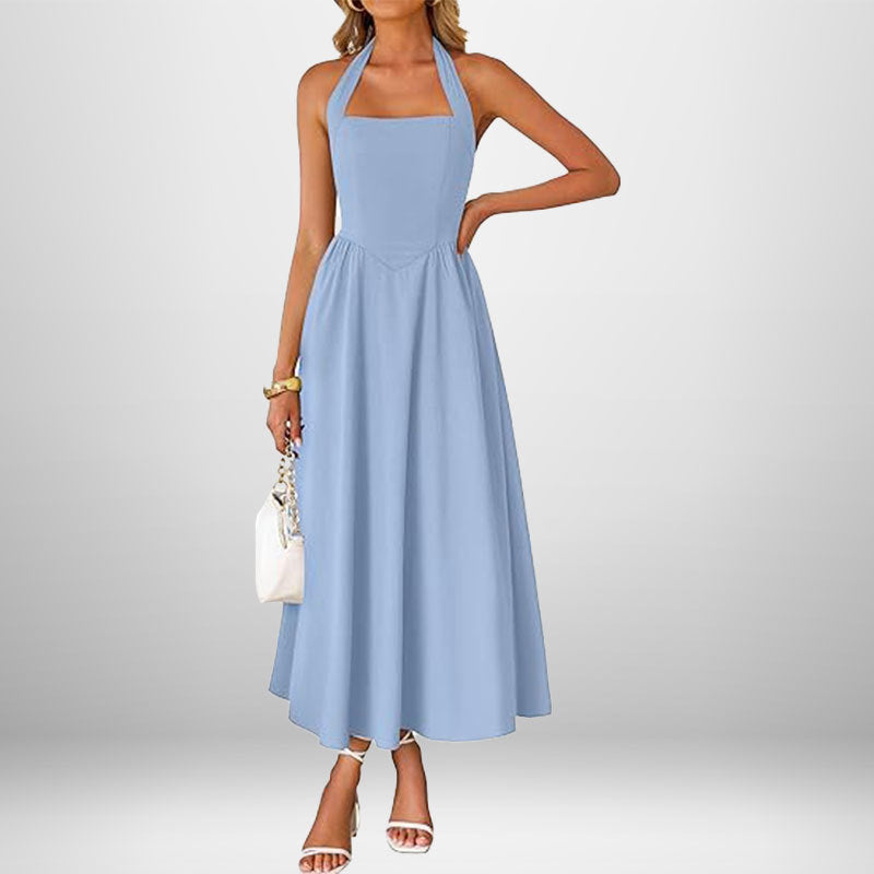 Elegant Sleeveless V-Neck Long Dress