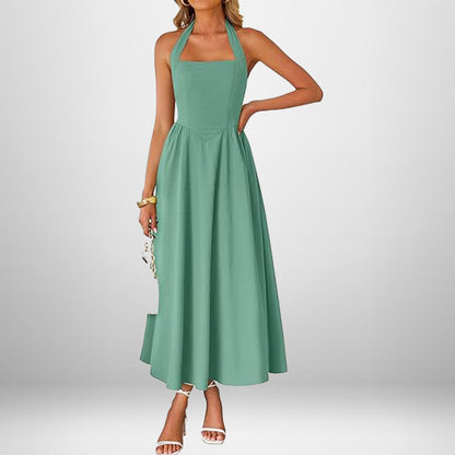 Elegant Sleeveless V-Neck Long Dress