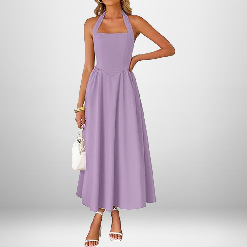 Elegant Sleeveless V-Neck Long Dress